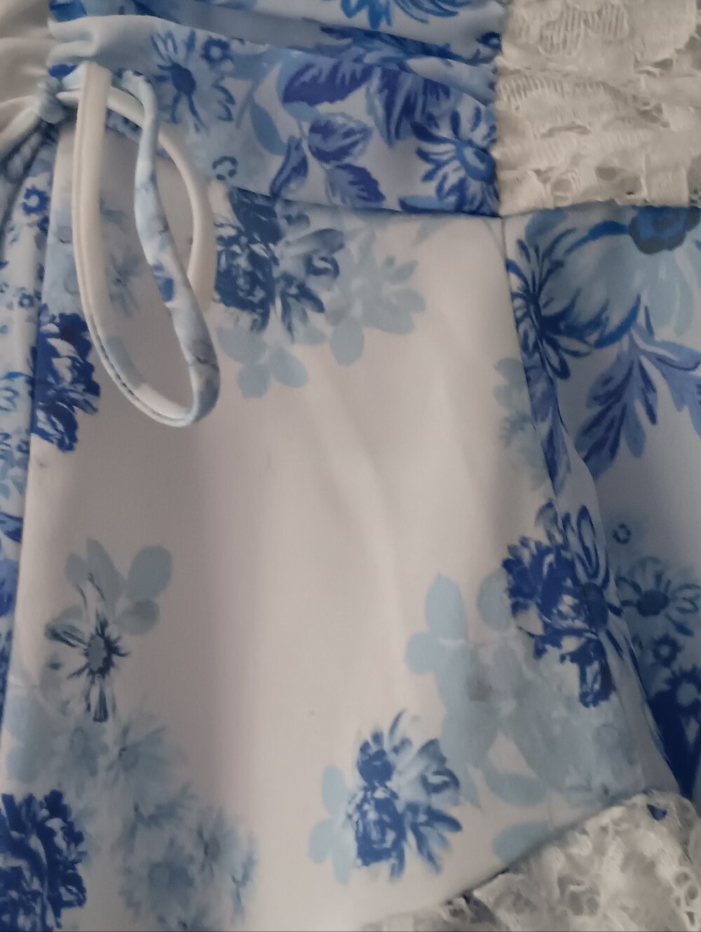 For Love & Lemons Rosalyn Blue Floral Layered Backless Dress XS - Picture 6 of 8